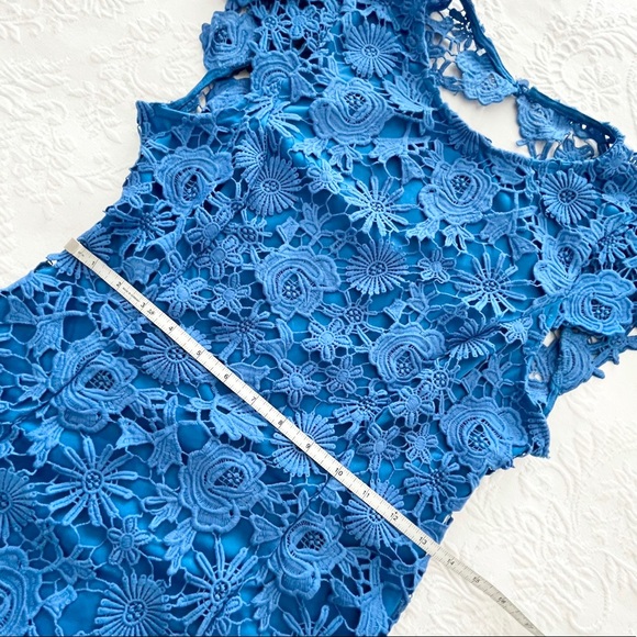 Small Lulu’s Blue Backless Lace Dress - Picture 10 of 16